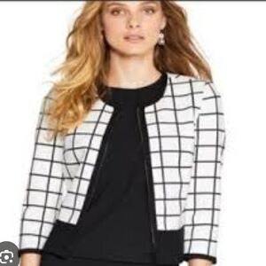 White House Black Market Grid Pattern Blazer. Size S.